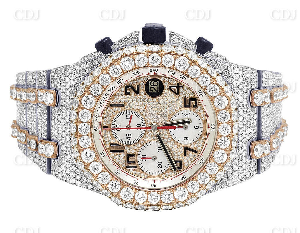 CVD HPHT Diamond Watch Stainless Steel Watch Manufacturer Of Custom Hip Hop Watch Certified Diamonds  customdiamjewel   