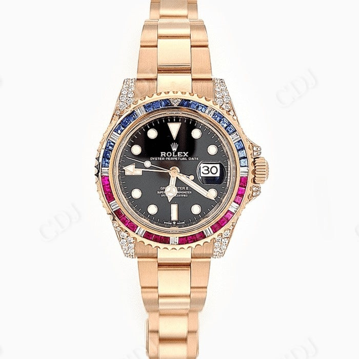 Rolex Yellow Gold Plated Custom Diamond Watch  customdiamjewel   