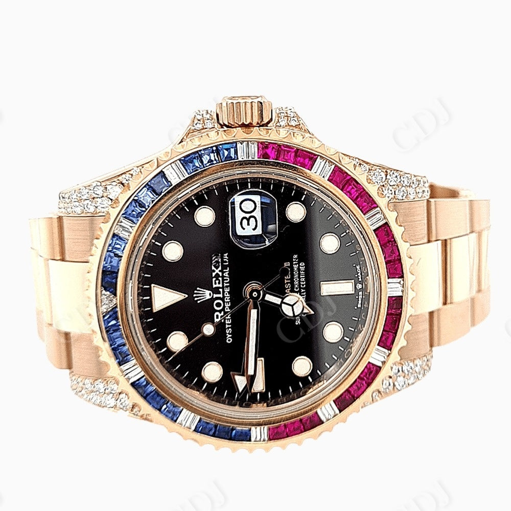 Rolex Yellow Gold Plated Custom Diamond Watch  customdiamjewel   