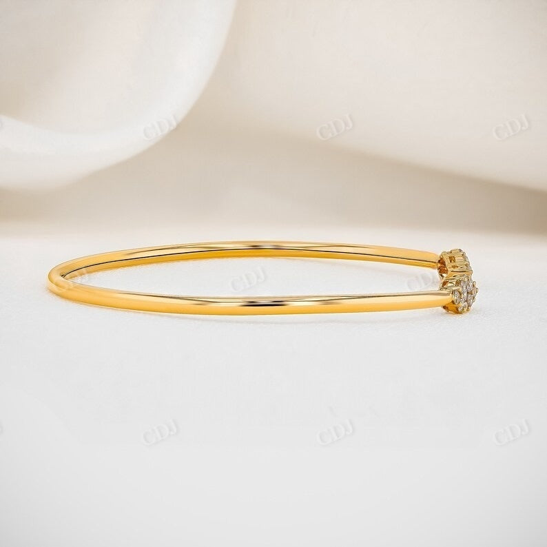 0.40CTW Natural Diamond Open Cuff Teardrop or Marquise Bangle Bracelet  customdiamjewel   