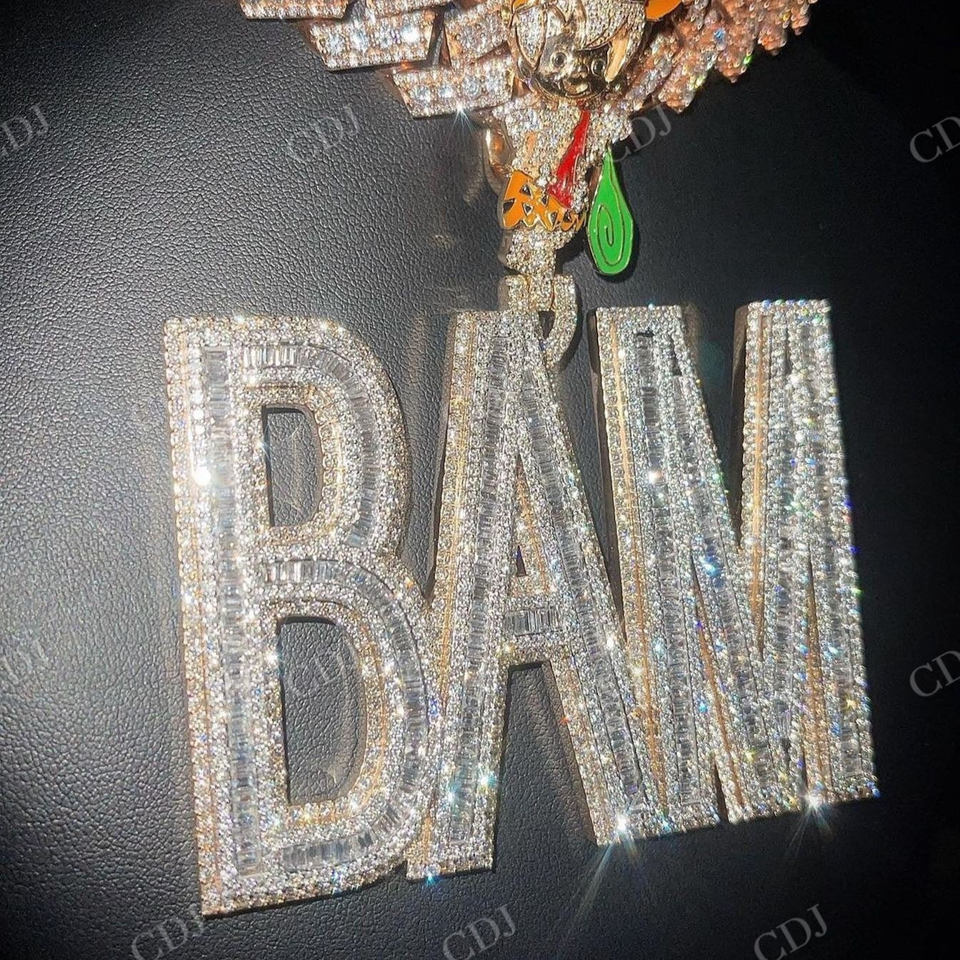 Hip Hop "BAM" Custom Name Diamond Pendant hip hop jewelry CustomDiamJewel   