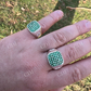 Green Emerald Stone Hip-Hip Ring  customdiamjewel   