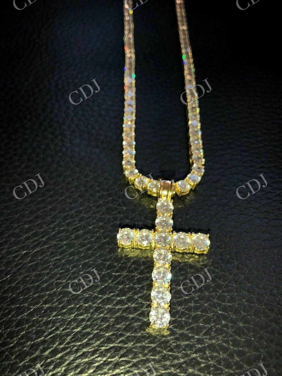 VVS Real Diamond Cross Pendant  customdiamjewel   