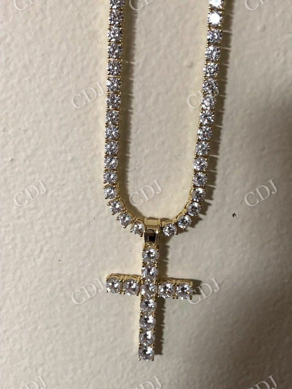 VVS Real Diamond Cross Pendant  customdiamjewel   