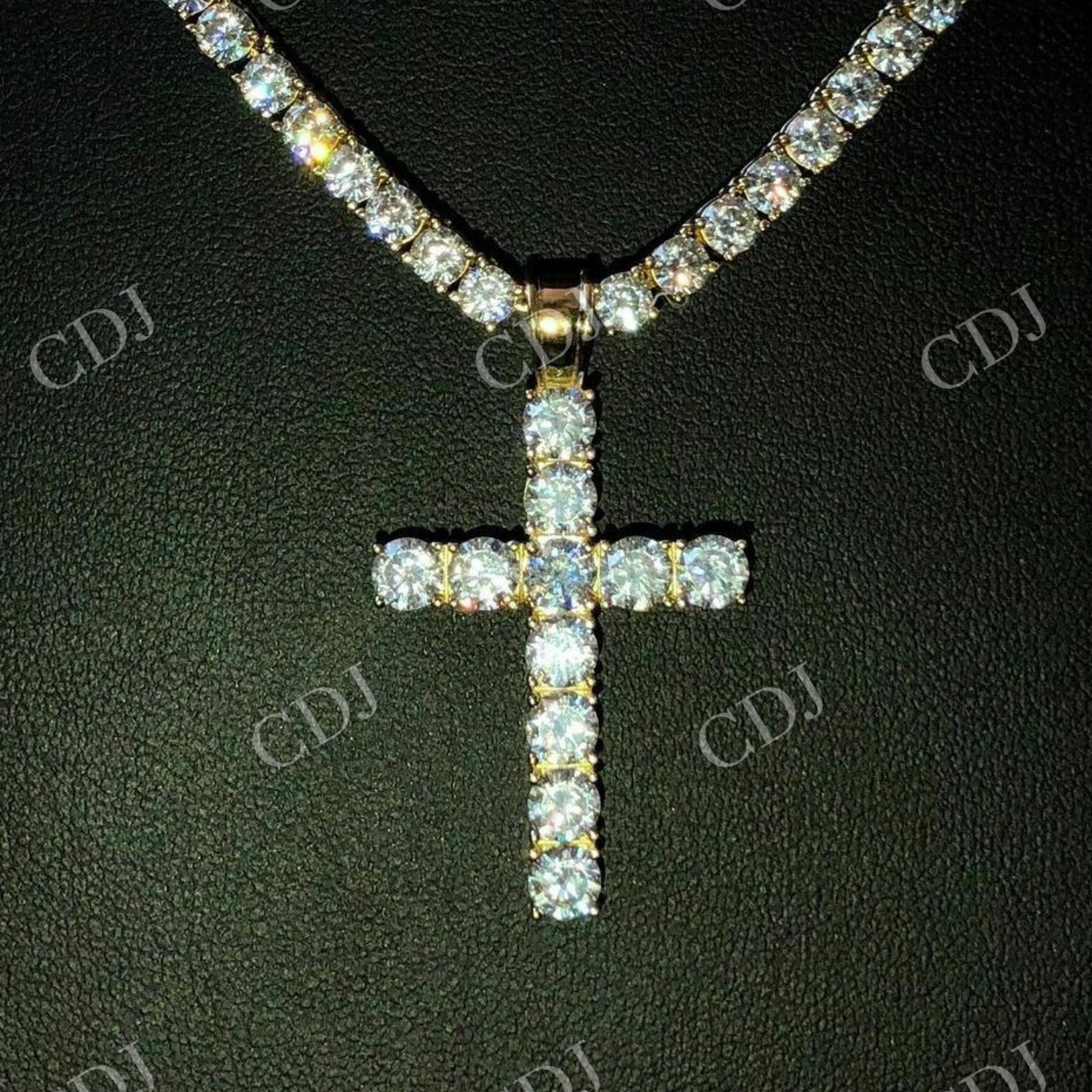 VVS Real Diamond Cross Pendant  customdiamjewel   