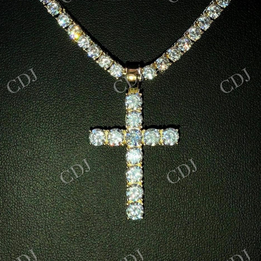 VVS Real Diamond Cross Pendant  customdiamjewel   