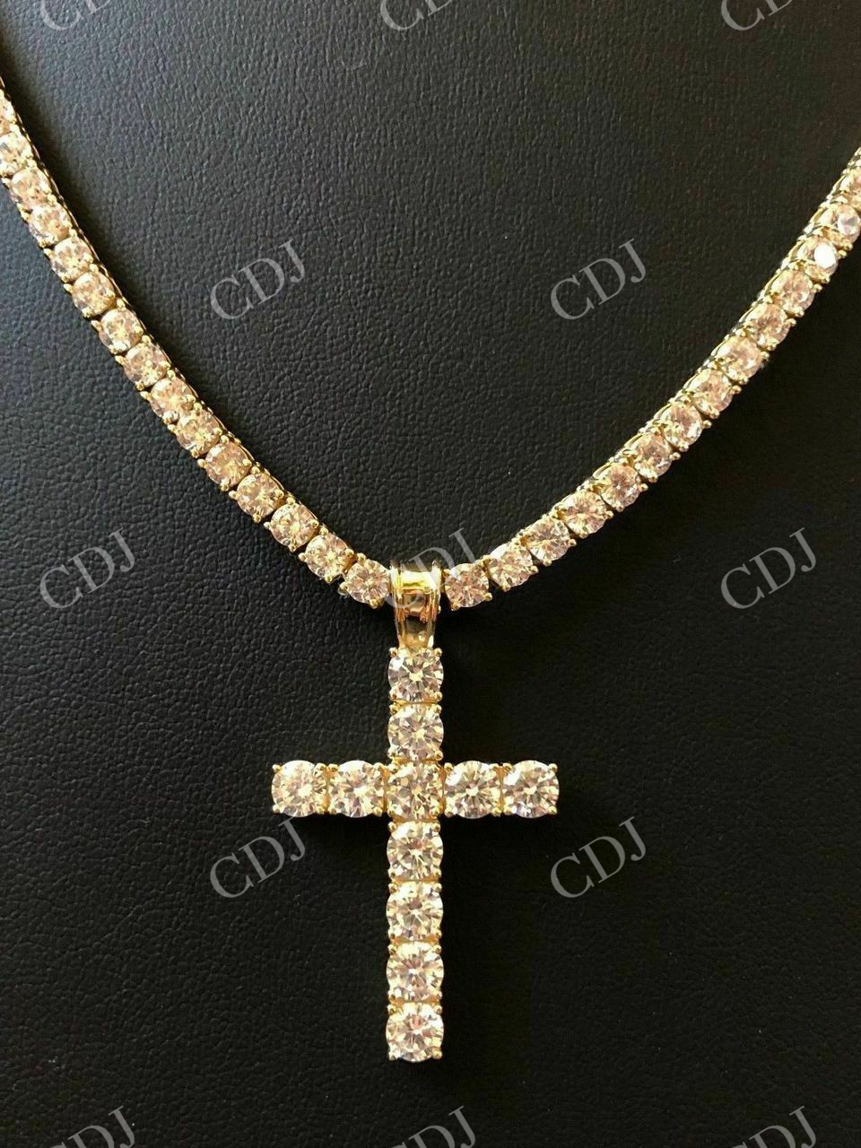 VVS Real Diamond Cross Pendant  customdiamjewel   