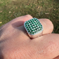 Green Emerald Stone Hip-Hip Ring  customdiamjewel   