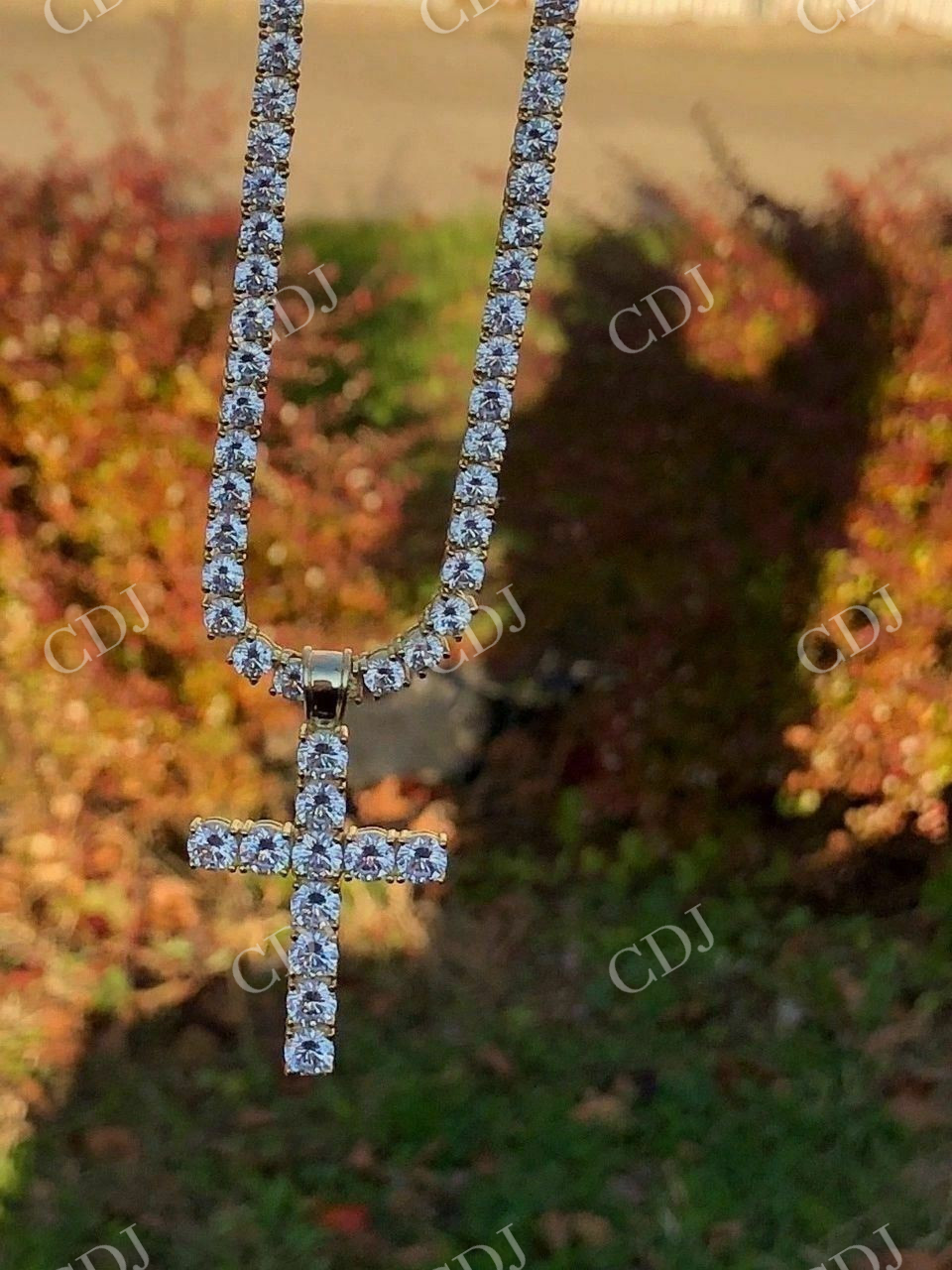 VVS Real Diamond Cross Pendant  customdiamjewel   