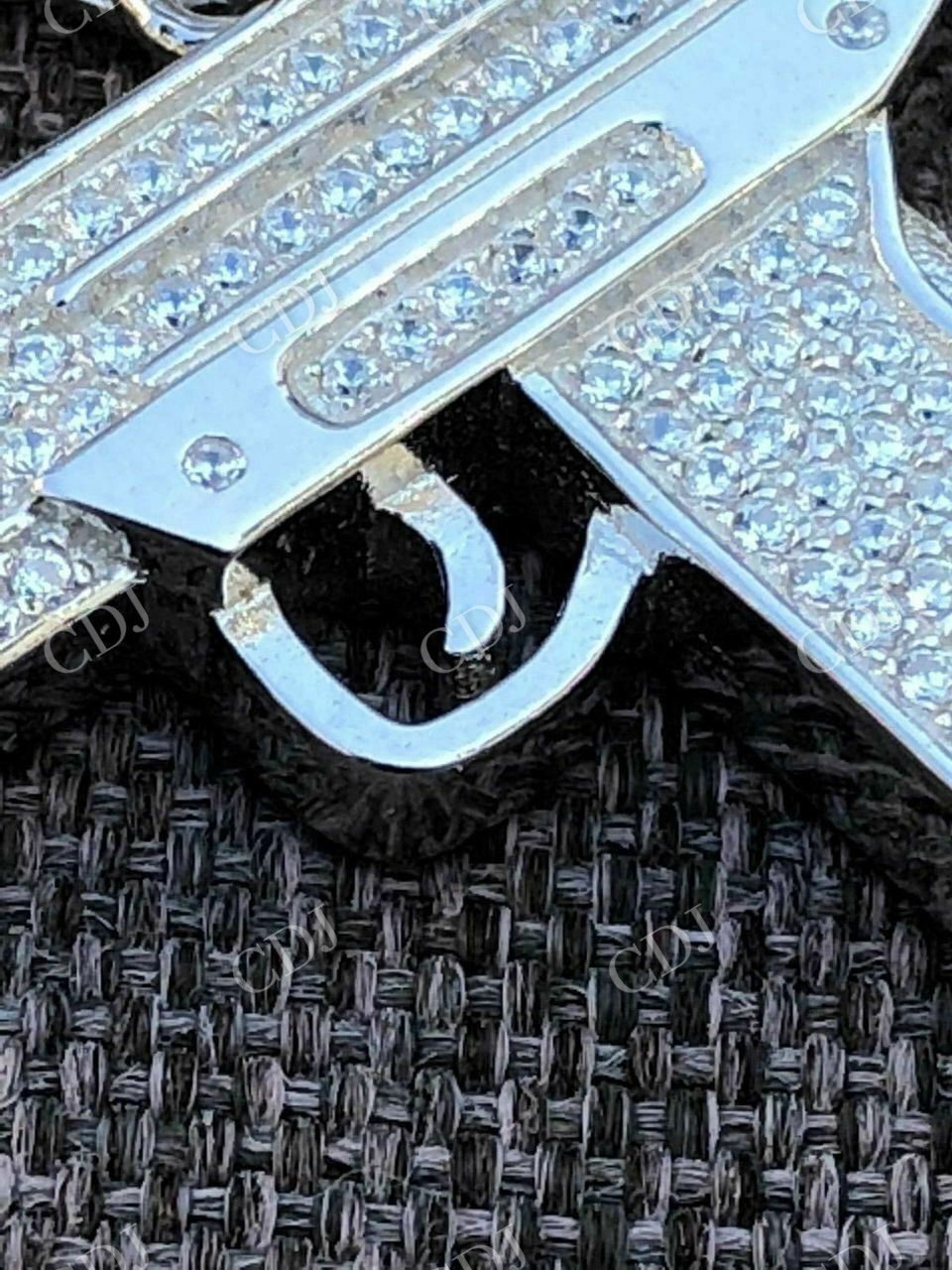 Uzi Gun Diamond Pendant  customdiamjewel   