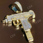 Uzi Gun Diamond Pendant  customdiamjewel   