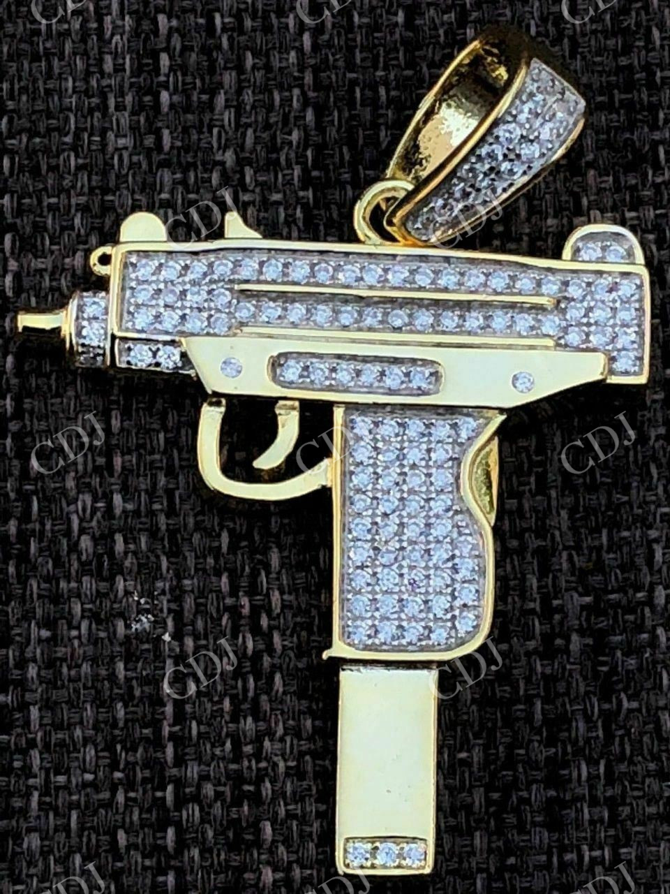 Uzi Gun Diamond Pendant  customdiamjewel   