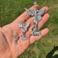 St Michael Slaying Dragon Archangel Pendant  customdiamjewel   