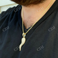 Large Cornicello Italian Horn Hip Hop Pendant  customdiamjewel   