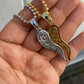 Large Cornicello Italian Horn Hip Hop Pendant  customdiamjewel   