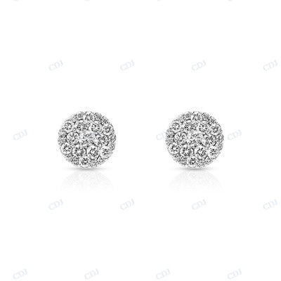 Round Shape Diamond Dialy Wear Earrings hip hop jewelry CustomDiamJewel