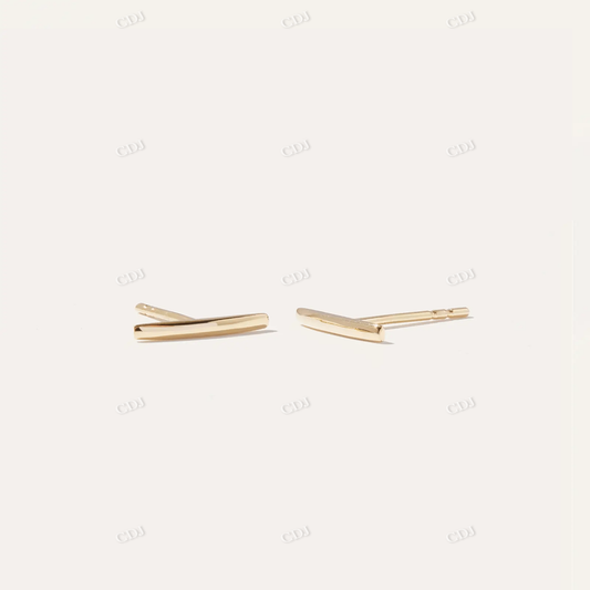 Classic 14K Gold Lind Studs customdiamjewel