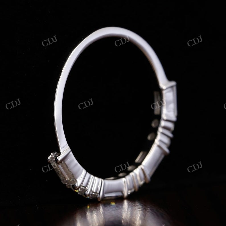 Round And Baguette Stone Diamond Band  customdiamjewel   