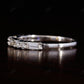 0.76CTW Round And Baguette Cut Lab Grown Diamond Half Eternity Wedding Band  customdiamjewel   