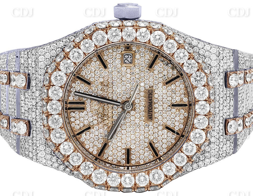 VVS Moissanite Diamond Watch AP Hip Hop Watch Date Just Watch Customized Jewelry 32.75 CTW (Approx)  customdiamjewel   