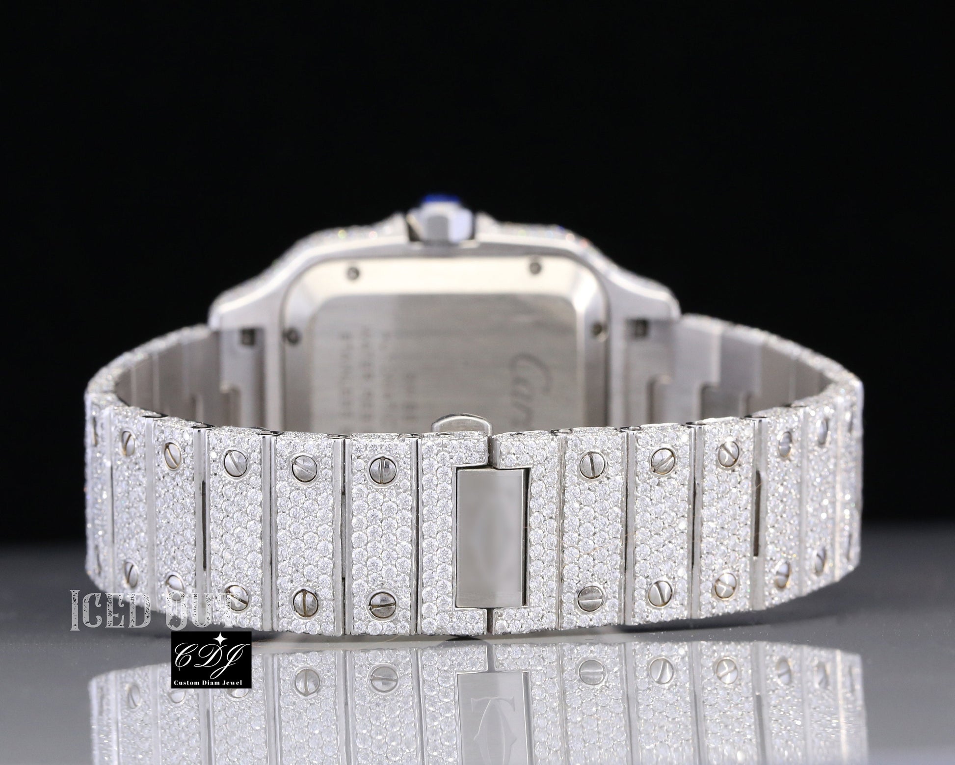 27 CTW (Approx.) Luxury Brand Ice Out Diamond Classic Square Watches For Male  customdiamjewel   