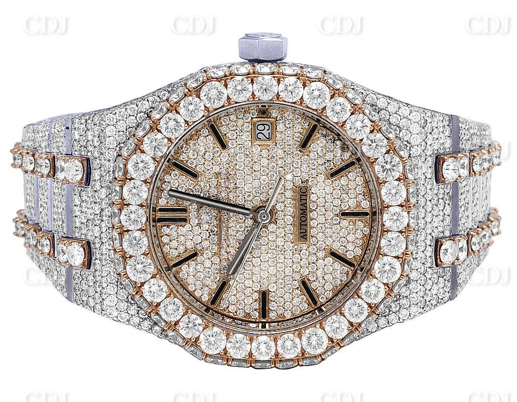 VVS Moissanite Diamond Watch AP Hip Hop Watch Date Just Watch Customized Jewelry 32.75 CTW (Approx)  customdiamjewel   