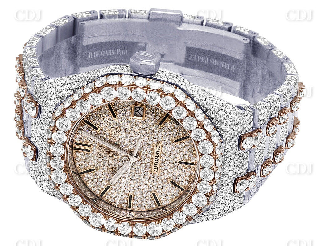 VVS Moissanite Diamond Watch AP Hip Hop Watch Date Just Watch Customized Jewelry 32.75 CTW (Approx)  customdiamjewel   