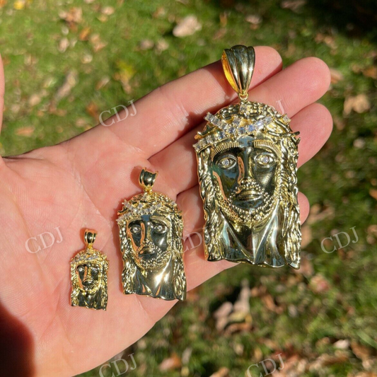 Jesus Piece Baguette Diamond Pendant  customdiamjewel   