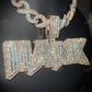 Customized Name Diamond Two Tone Hip Hop Pendant hip hop jewelry CustomDiamJewel   