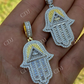 Hamsa Hand Masonic Pyramid Pendant  customdiamjewel   