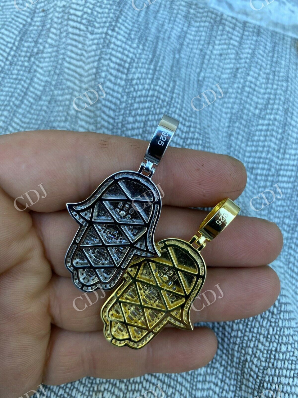 Hamsa Hand Masonic Pyramid Pendant  customdiamjewel   