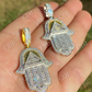 Hamsa Hand Masonic Pyramid Pendant  customdiamjewel   