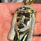 Mens Jesus Head Diamond Cross Piece Pendant  customdiamjewel   