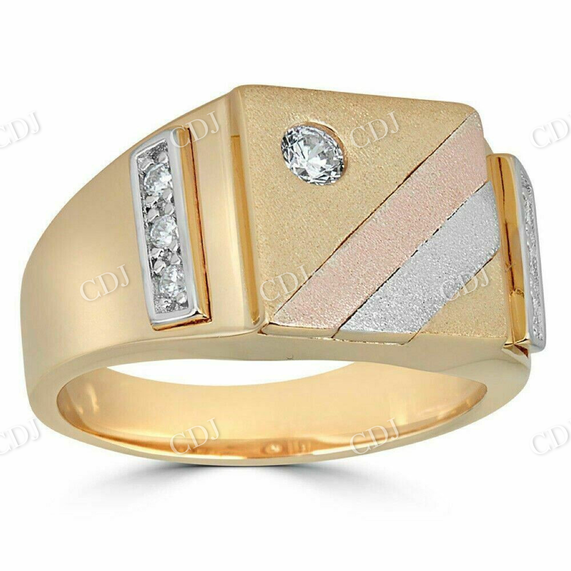 Men's Gold Hip Hop Ring  customdiamjewel   