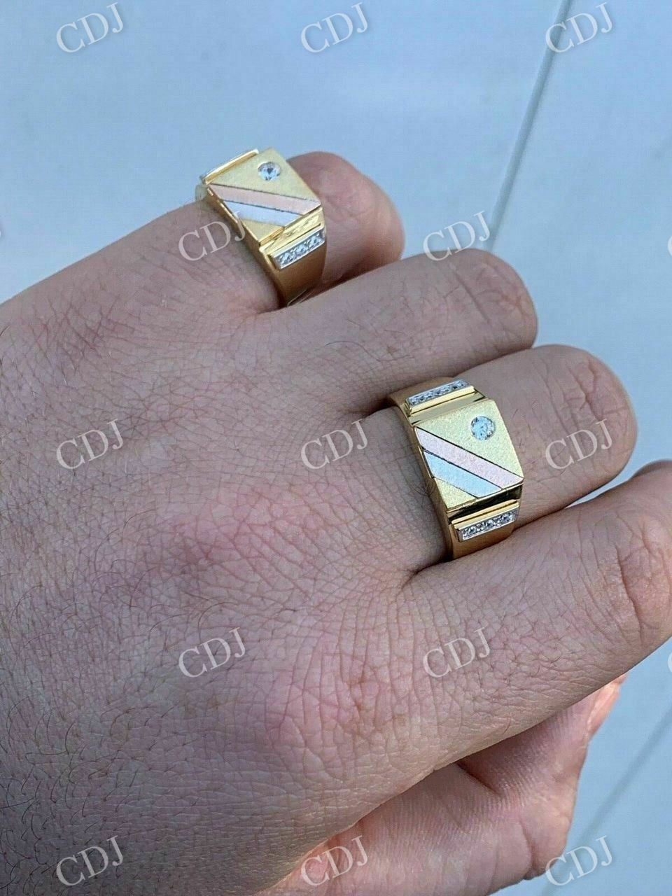 Men's Gold Hip Hop Ring  customdiamjewel   