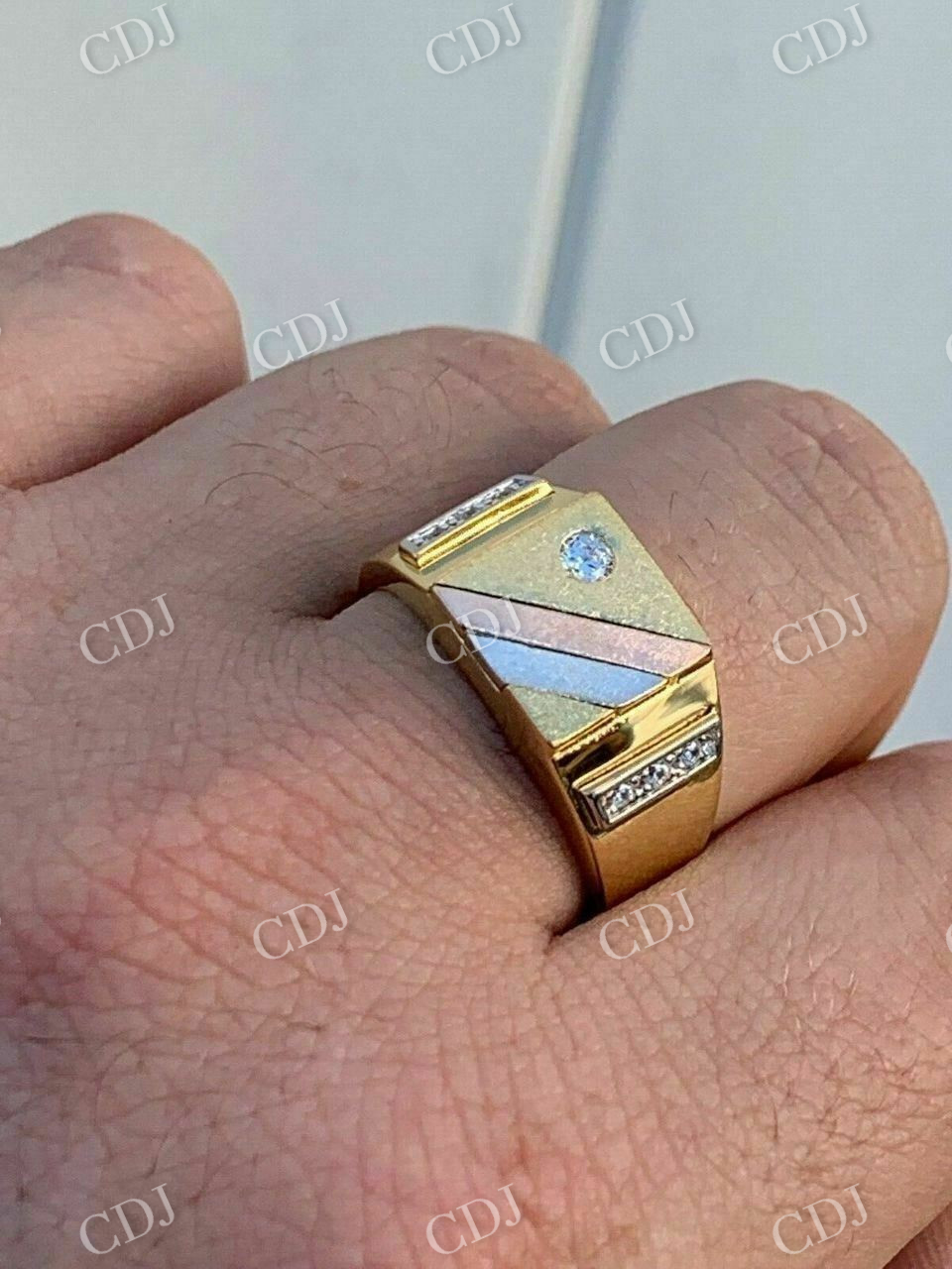 Men's Gold Hip Hop Ring  customdiamjewel   