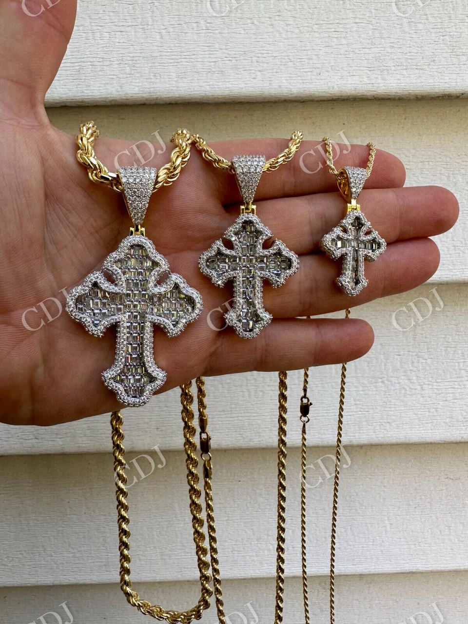 Gothic Tupac Cross Pendant  customdiamjewel   