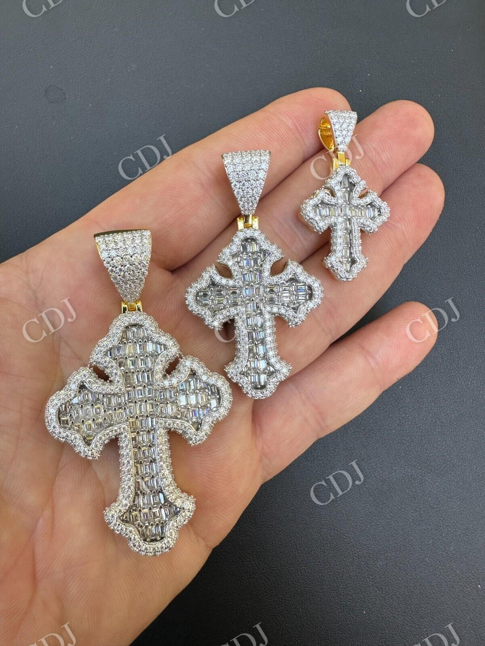 Gothic Tupac Cross Pendant  customdiamjewel   