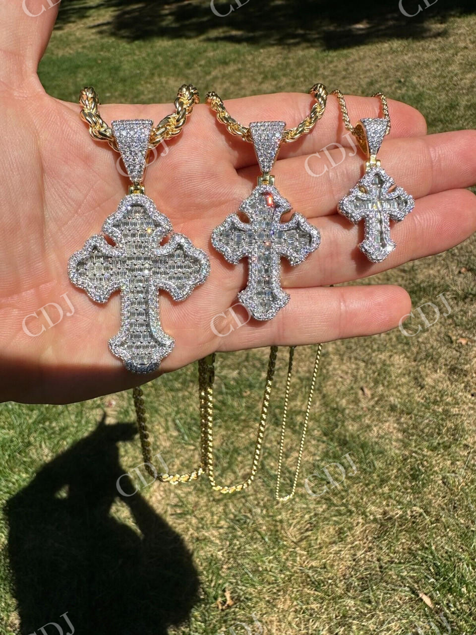 Gothic Tupac Cross Pendant  customdiamjewel   