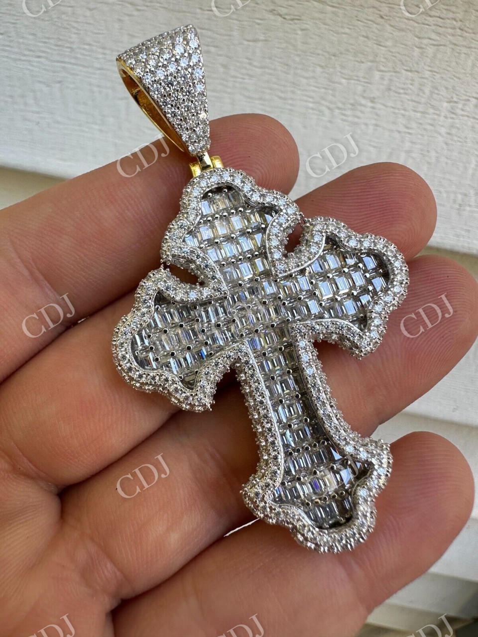 Gothic Tupac Cross Pendant  customdiamjewel   