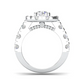 Round Half Eternity Moissanite Engagement Ring  customdiamjewel   