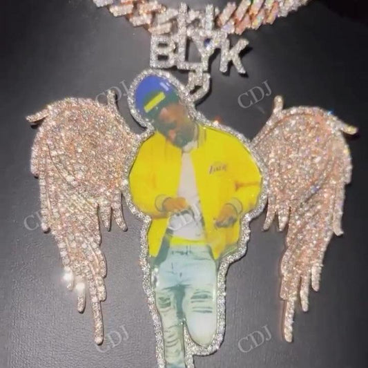 Unique Custom Man Diamond Fairy Pendant hip hop jewelry CustomDiamJewel   