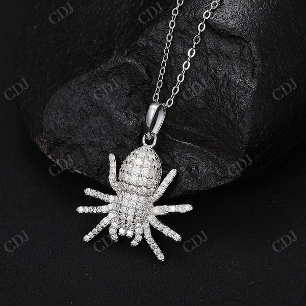 Iced Out Moissanite Spider Pendant  CustomDiamJewel   