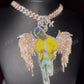 Unique Custom Man Diamond Fairy Pendant hip hop jewelry CustomDiamJewel   