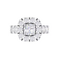 Round Half Eternity Moissanite Engagement Ring  customdiamjewel   