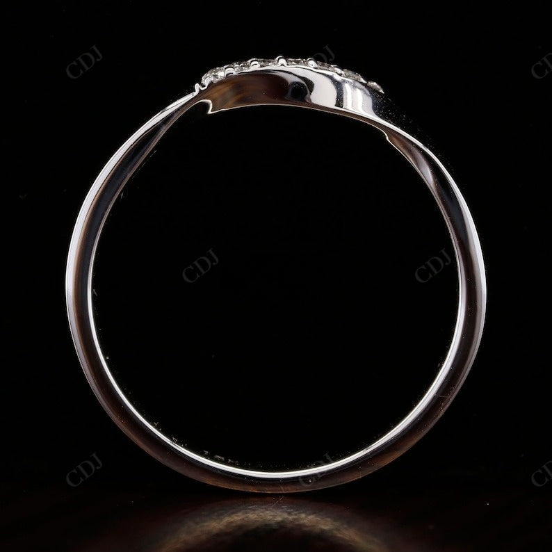 0.04CTW Round Cut Lab Grown Diamond Simple Wedding Band  customdiamjewel   