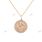 Yellow and Rose Gold Plated Round Hip Hop Pendant hip hop jewelry CustomDiamJewel