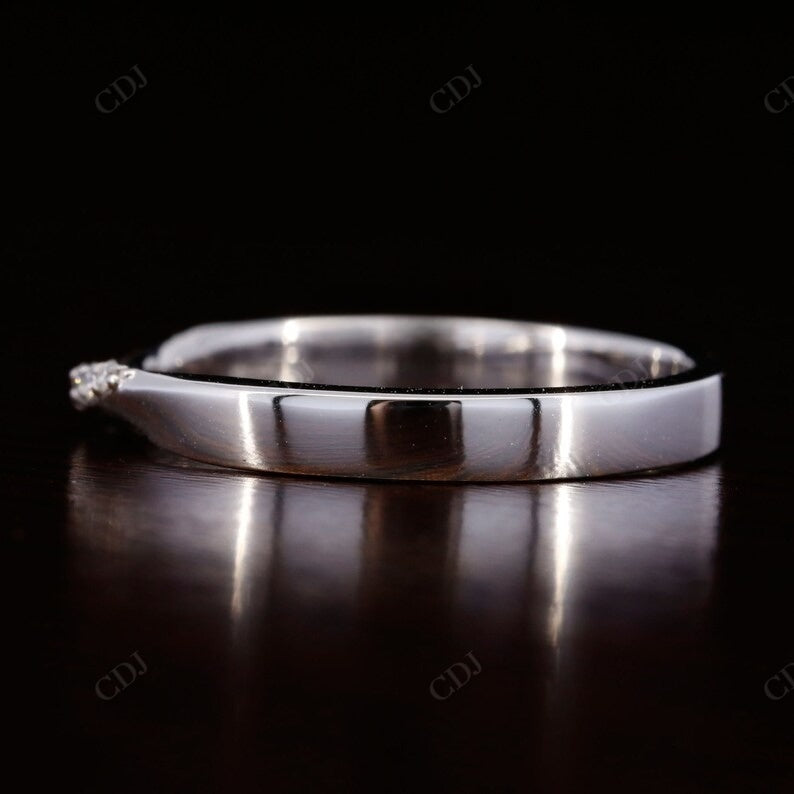 0.04CTW Round Cut Lab Grown Diamond Simple Wedding Band  customdiamjewel   