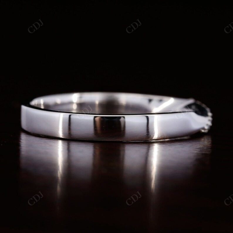 0.04CTW Round Cut Lab Grown Diamond Simple Wedding Band  customdiamjewel   