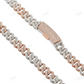 Two Tone Moissanite Cuban Link Chain Neckalce hip hop jewelry CustomDiamJewel